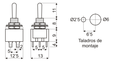 INTERRUPTOR 3POS C/RETORNO