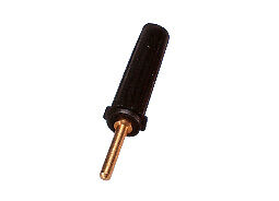 CONECTOR BANANA 2MM CONTACTO LATON DORADO NEGRO