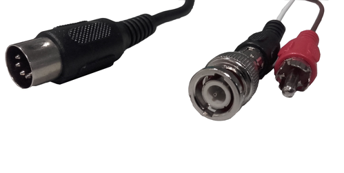 CONEXIÓN CANAL+. DIN MACHO 5C 45 A BNC Y RCA MACHO. LONGITUD: 1.5M