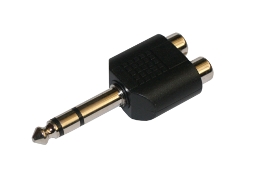 ADAPTADOR JACK MACHO 6.3MM ESTREO A 2 RCA HEMBRAS