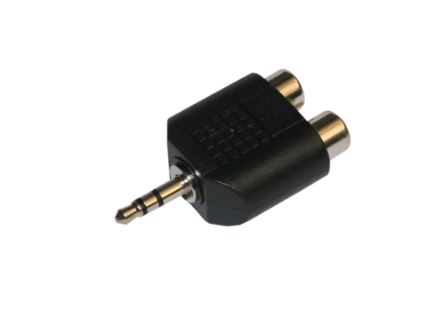 ADAPTADOR JACK MACHO 3.5MM ESTREO A 2 RCA HEMBRAS (=E-AC17)