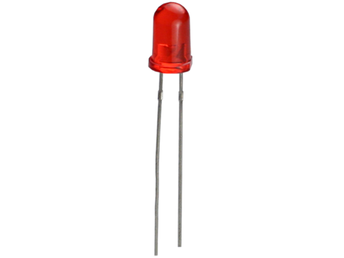 LED 5MM CON LENTE ROJA