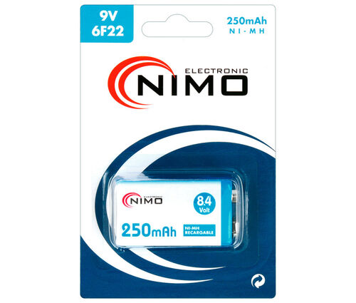 BATERIA RECARGABLE 9V/250V Ni-Mh.