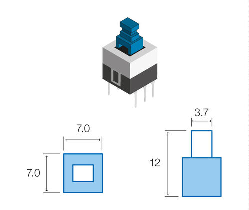 CONMUTADOR TACTO  ON-OFF 2C(6x6mm)