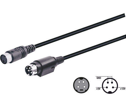 ADAPTADOR MINI DIN H 4 PIN A MACHO 4 PIN G. 0,2M